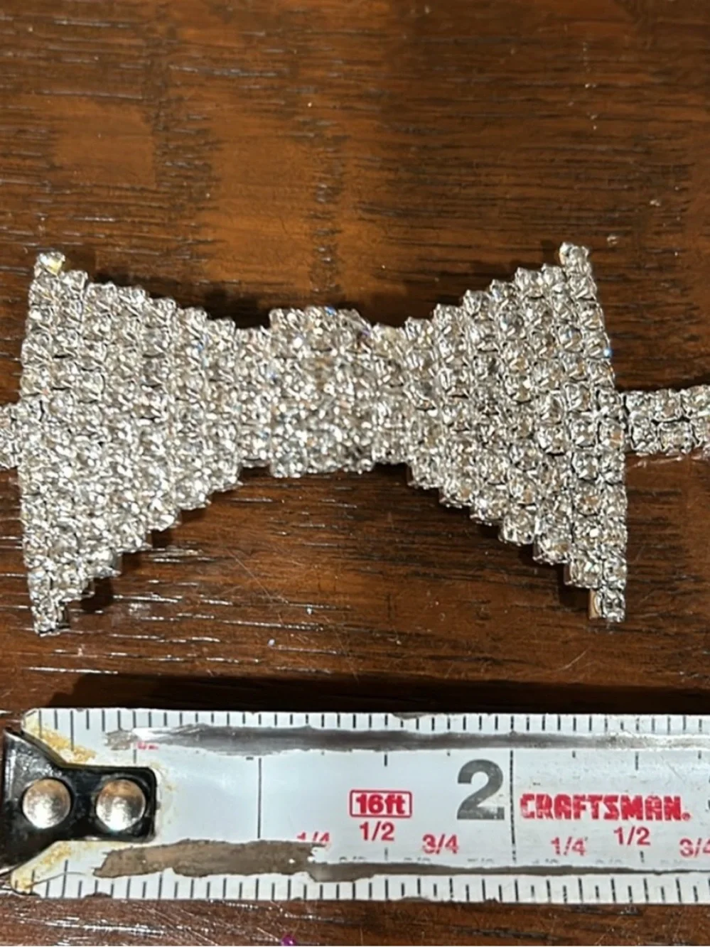 NWT Silver Crystal Bow Choker Necklace Sparkling Rhinestone Statement Coquette⁠